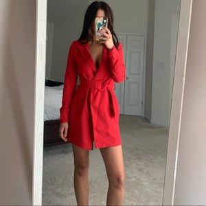 Red blazer dress Superdown
